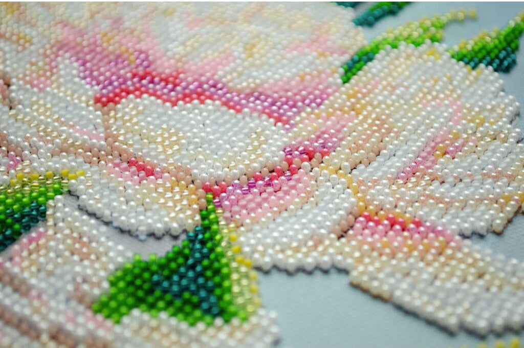 Kit de broderie de perles Pivoines Fleurs DIY