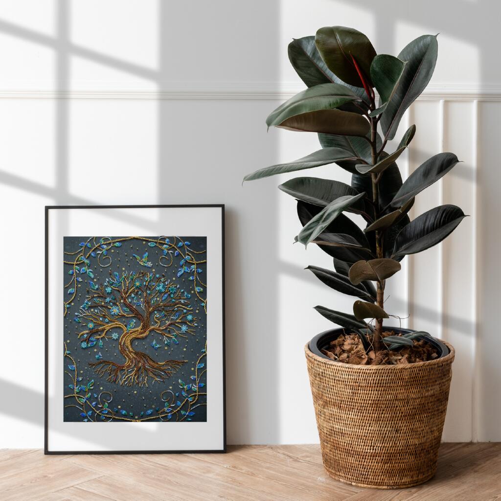 Bead Embroidery Kit Fairy tale Tree DIY Abris Art