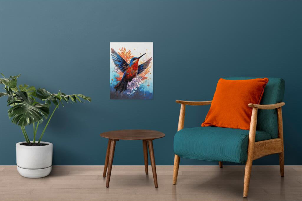 Bead Embroidery Kit Colorful bird DIY Abris Art