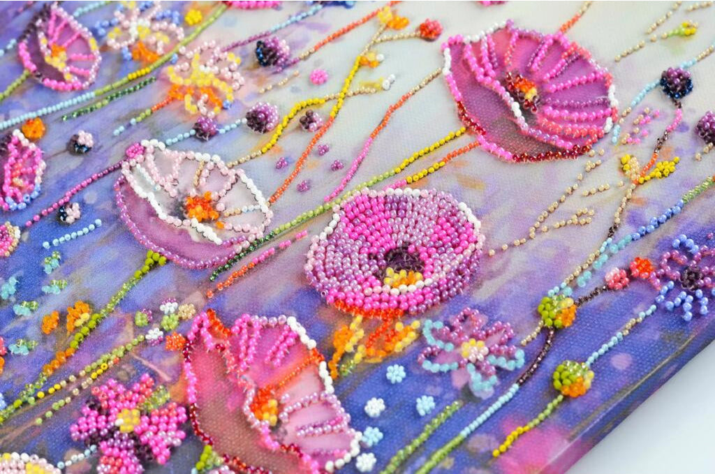 Perlenstickerei-Set Frühlingsblumen DIY