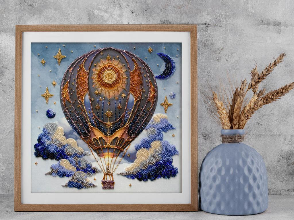 Bead Embroidery Kit Balloon DIY Abris Art