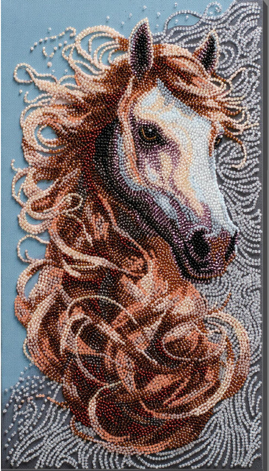 Bead Embroidery Kit Horse DIY Abris Art