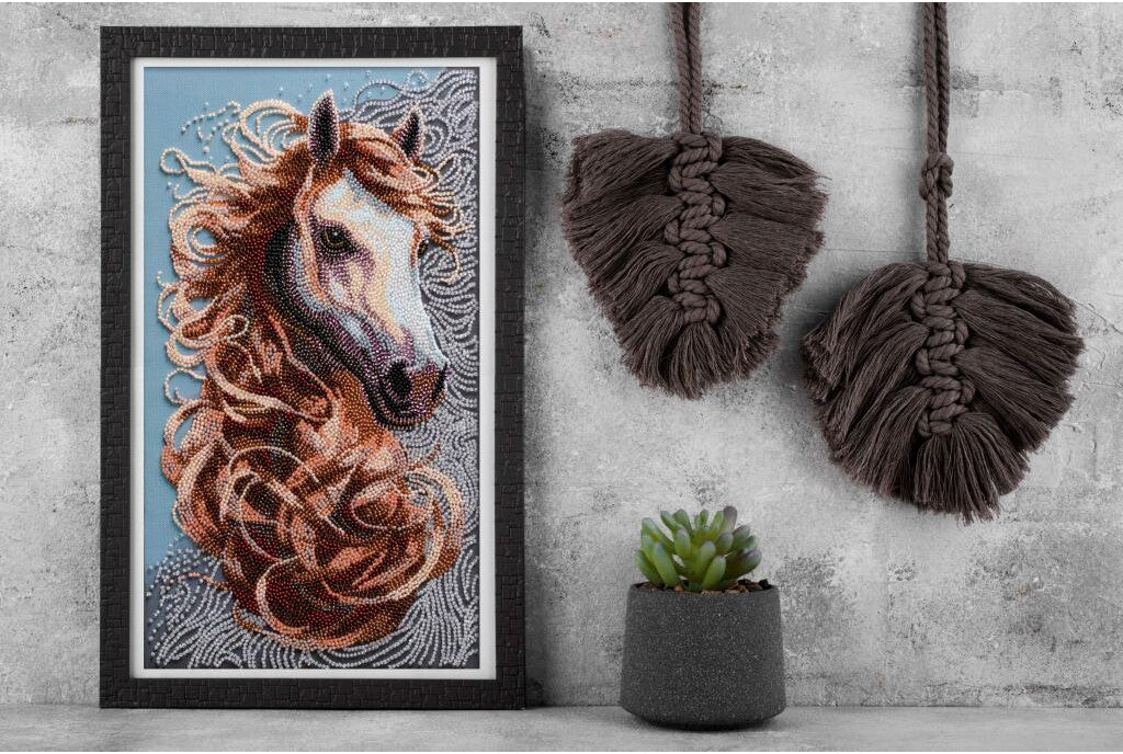 Bead Embroidery Kit Horse DIY Abris Art