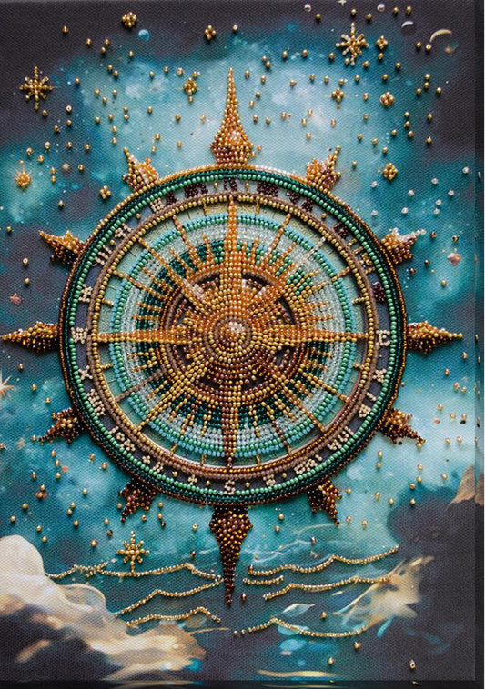 Bead Embroidery Kit Compass DIY Abris Art
