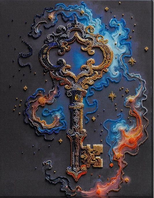 Bead Embroidery Kit Key to happines DIY Abris Art