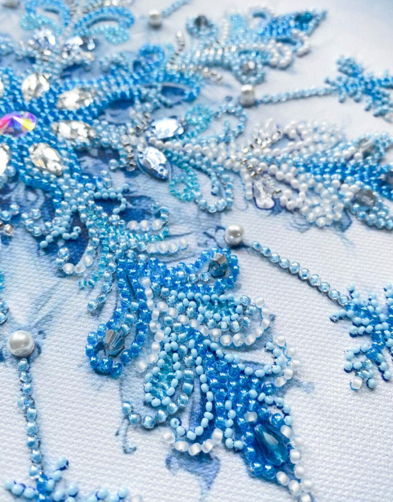 Bead Embroidery Kit Snowflake DIY Abris Art