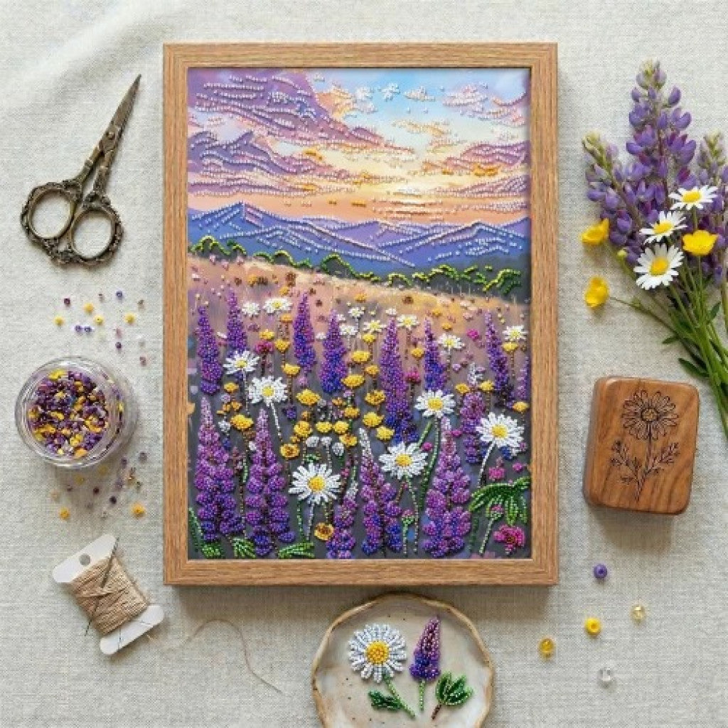 Bead Embroidery Kit Valley of Dreams DIY by Abris Art