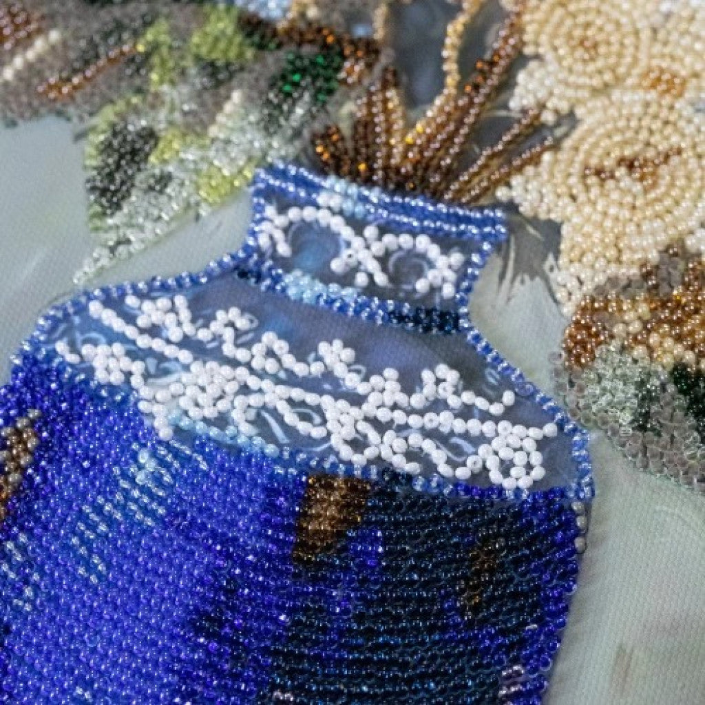 Bead Embroidery Kit Hydrangeas Flowers DIY Abris Art