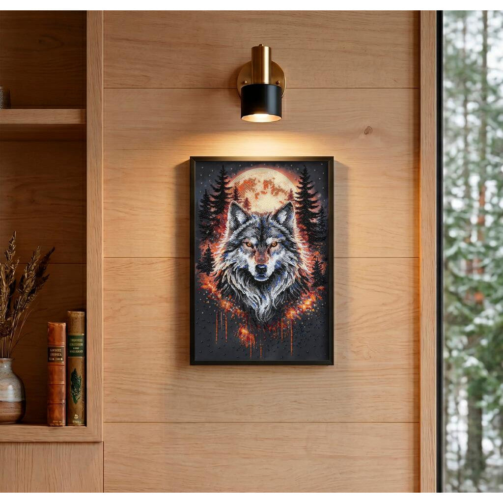 Bead Embroidery Kit Wolf DIY by Abris Art