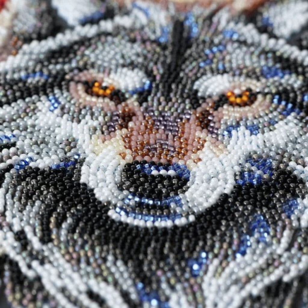 Perlen-Stickerei-Set Wolf DIY