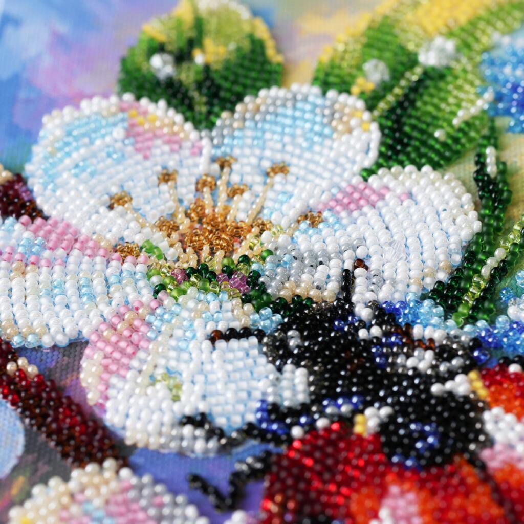 Bead Embroidery Kit Ladybug DIY Abris Art