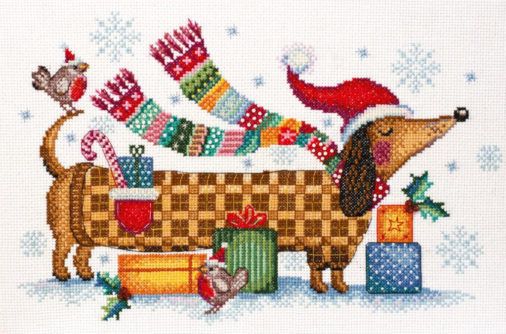 Counted Cross stitch kit Dog DIY Abris Art