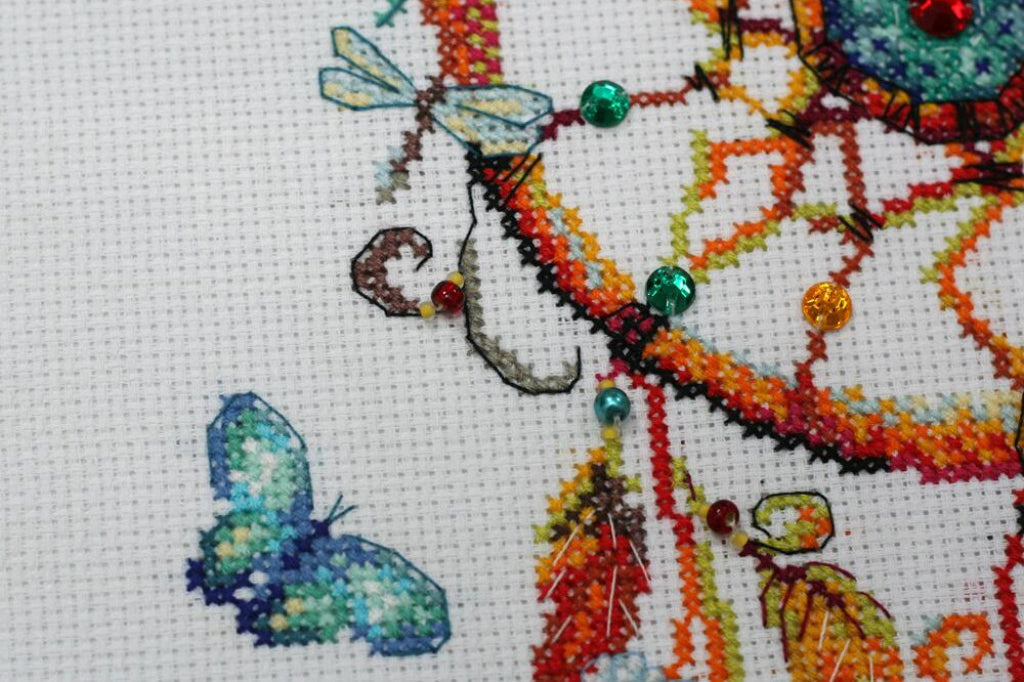 Kit point de croix compté Attrape printemps DIY Toile non imprimée