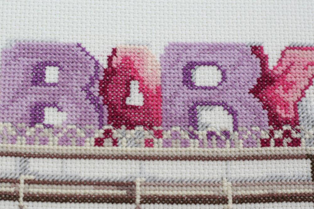 Kit de point de croix compté Baby Girl DIY Toile non imprimée