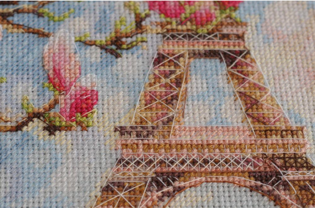 Kit point de croix compté Morning in Paris DIY Toile non imprimée