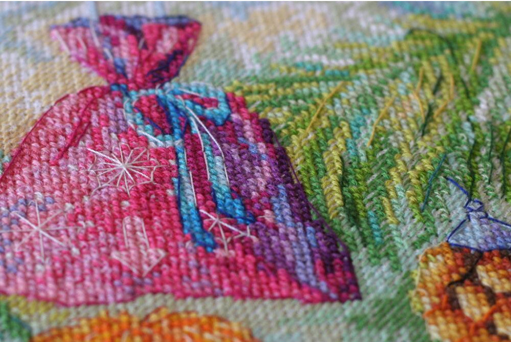 Kit de point de croix compté beauté du nouvel an bricolage toile non imprimée