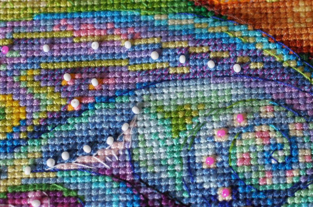 Zählmuster-Kreuzstichset „Erste Morgendämmerung“ zum Selbermachen, unbedruckte Leinwand