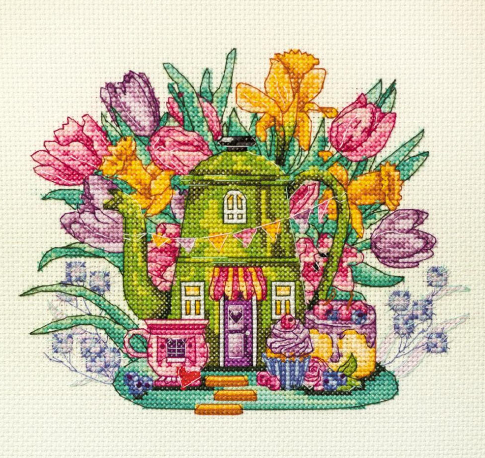 Counted Cross stitch kit Berry cupcakes DIY Abris Art