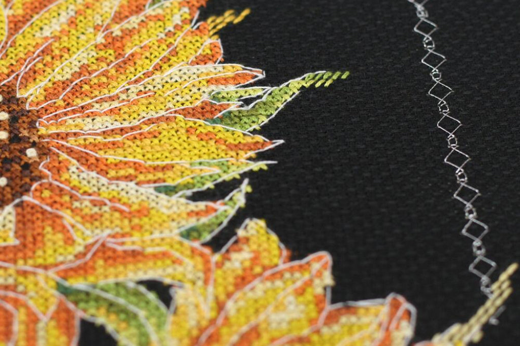 Counted Cross stitch kit Sunflowers DIY Abris Art