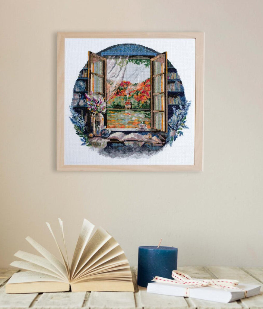 Counted Cross Stitch Kit "Tea by the Window" DIY by Abris Art