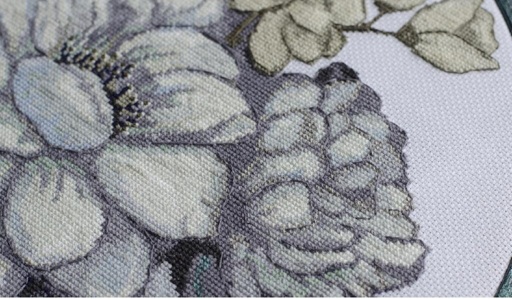 Kit de broderie au point de croix compté Fleur froide DIY Toile non imprimée