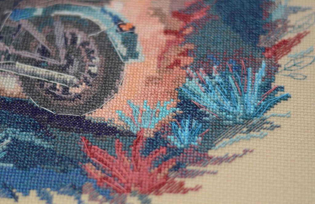 Kit de broderie au point de croix compté en voyage DIY Toile non imprimée
