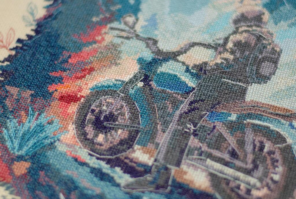 Kit de broderie au point de croix compté en voyage DIY Toile non imprimée