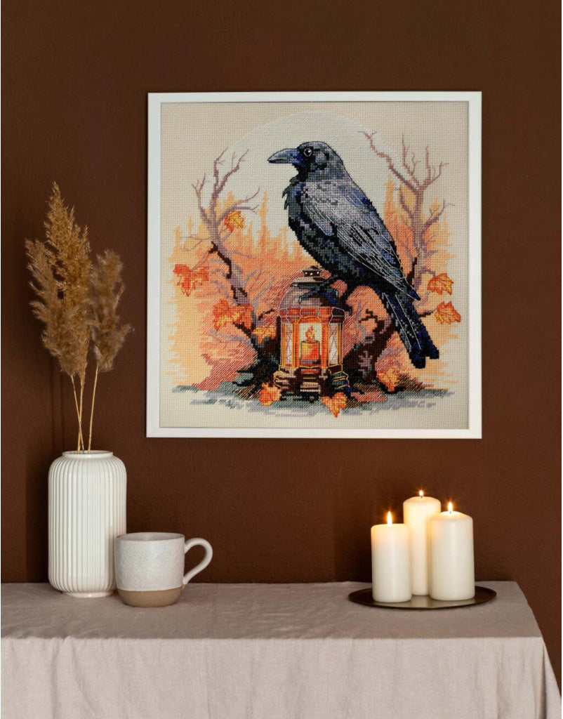Kreuzstichset Schwarzer Rabe DIY Abris Art