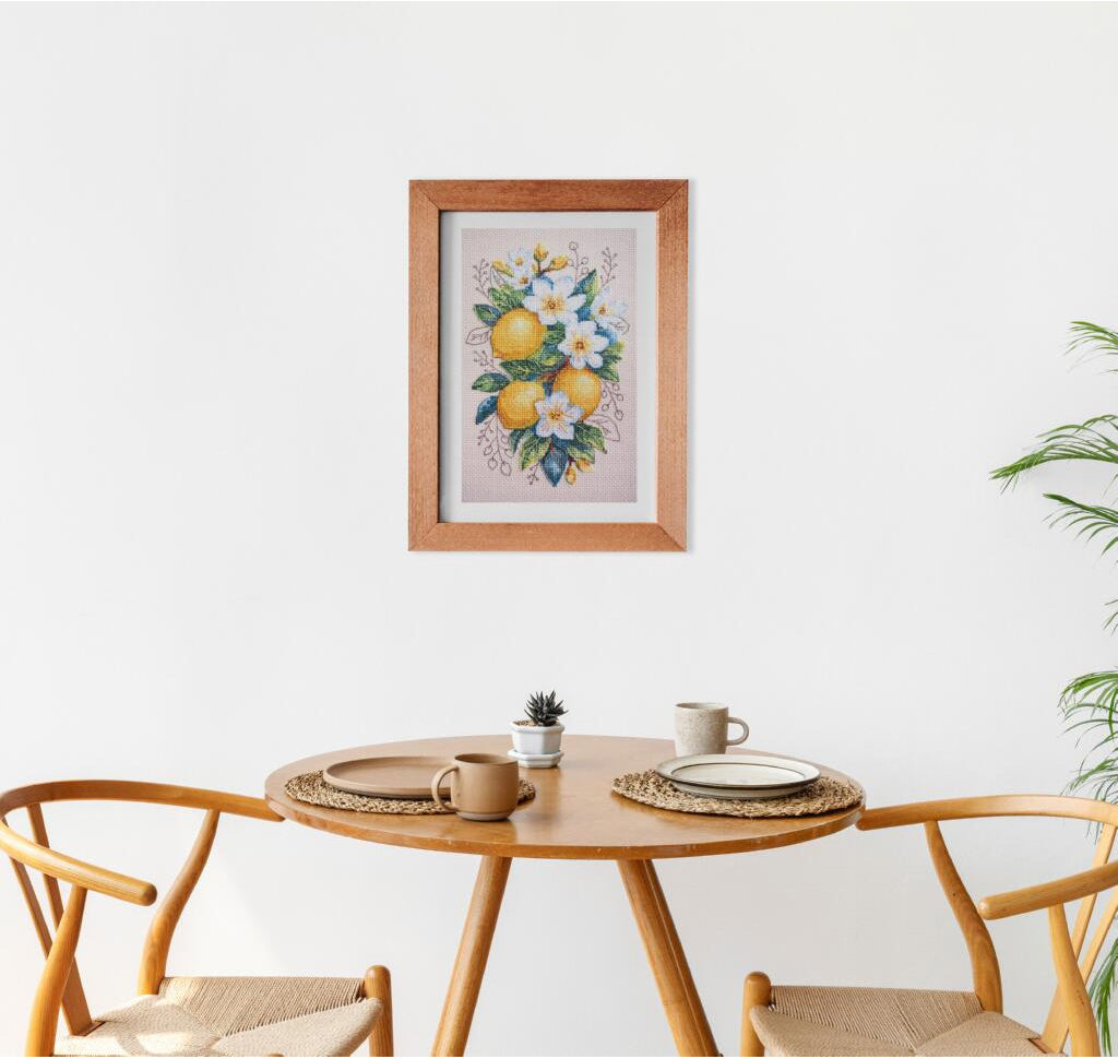 Counted Cross Stitch Kit Lemon DIY Abris Art