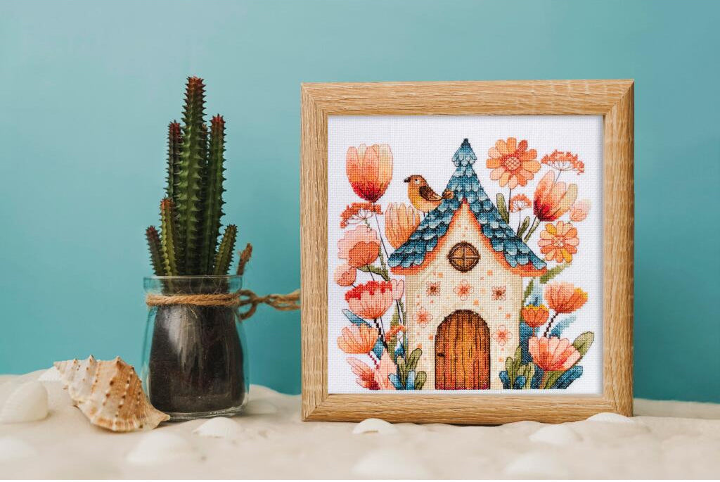 Counted Cross Stitch Kit Little bird DIY Abris Art