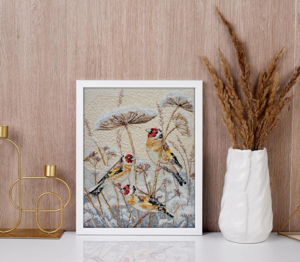 Kreuzstichset Wintervögel DIY Abris Art