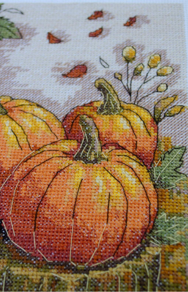 Counted Cross stitch kit Pumpkins DIY Abris Art
