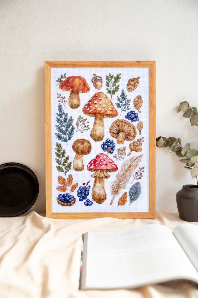 Counted Cross stitch kit "Mushrooms" DIY by Abris Art