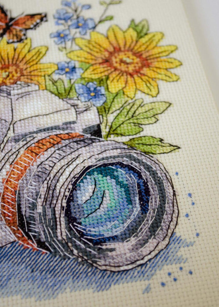 Counted Cross stitch kit Summer flowers DIY Abris Art