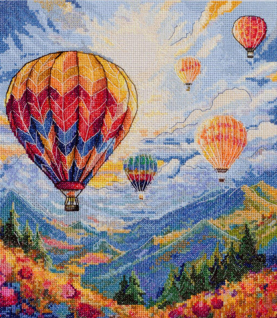 Counted Cross stitch kit Balloons DIY Abris Art – DIY-craftkits