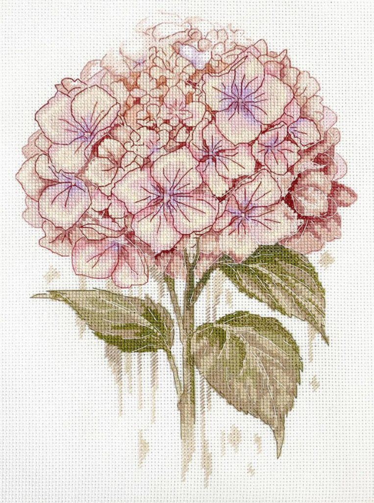 Counted Cross stitch kit Hydrangea DIY Abris Art