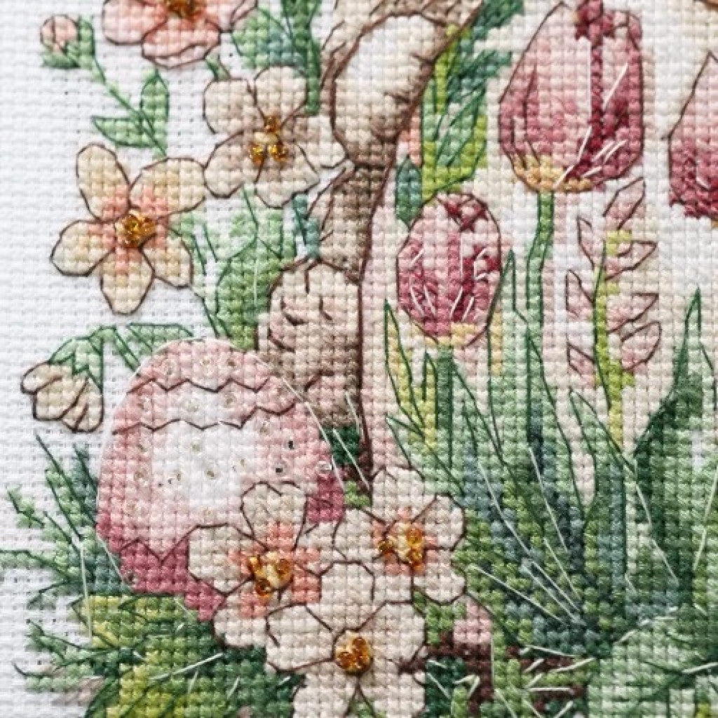 Counted Cross stitch kit Easter Bunny DIY Abris Art