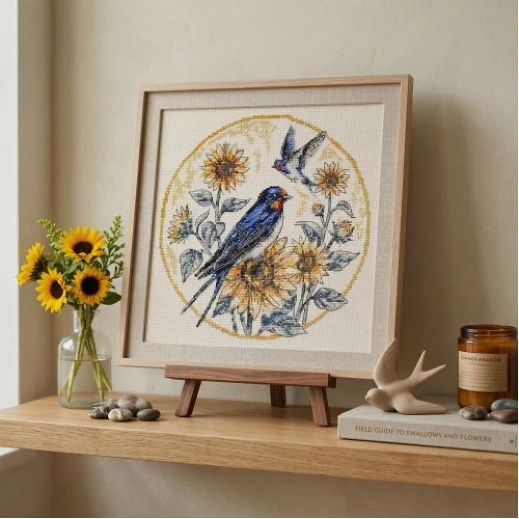 Counted Cross stitch kit "Swallow Melody" DIY by Abris Art