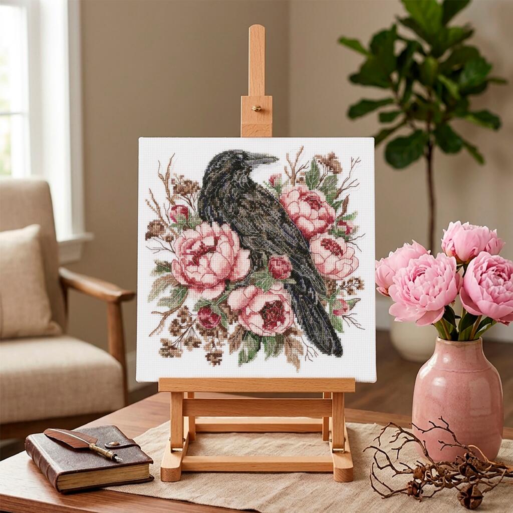 Counted Cross Stitch Kit "Black Raven" DIY by Abris Art