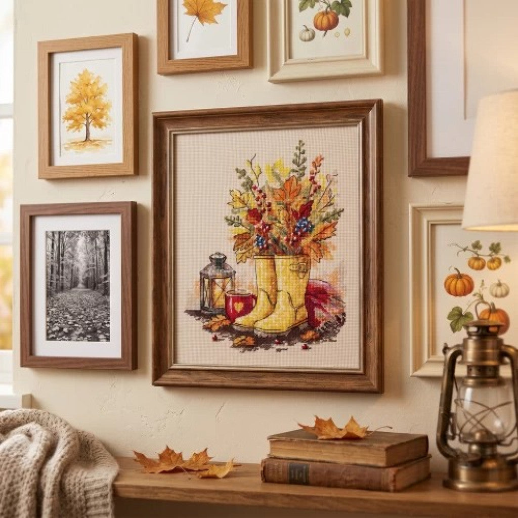 Counted Cross stitch kit "While It Rains" DIY by Abris Art
