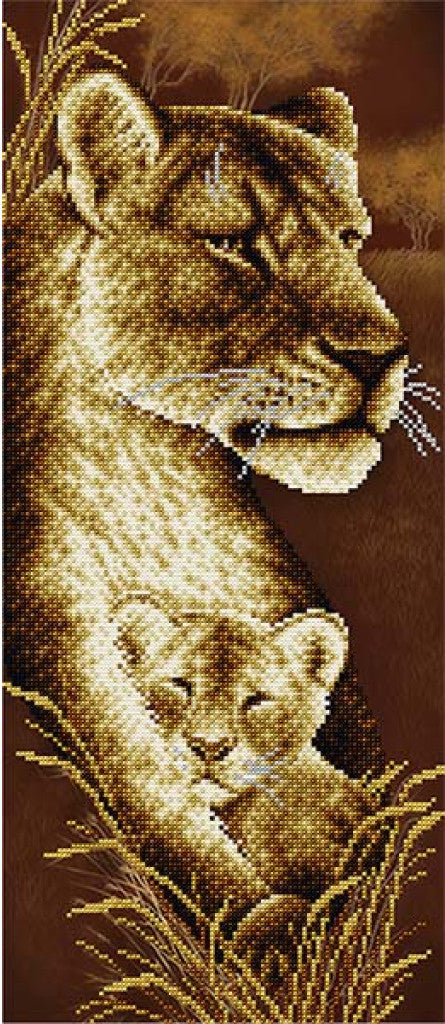 Bead Embroidery Kit Lions DIY
