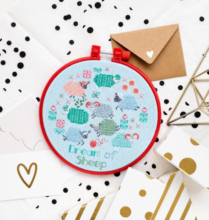 Counted Cross stitch kit Lamb DIY Abris Art