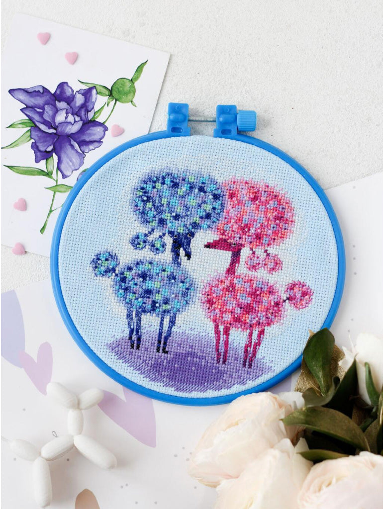 Kit de point de croix compté Chiens DIY Toile non imprimée