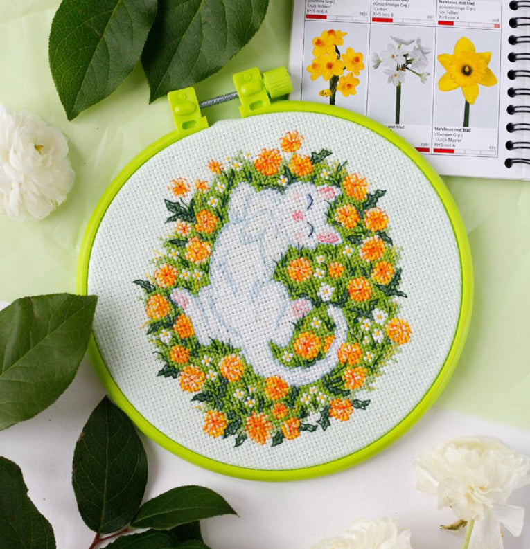 Kit point de croix compté Sunny tendrement DIY Toile non imprimée