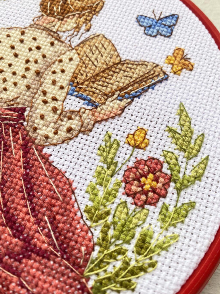 Counted Cross stitch kit Girl with book DIY Abris Art