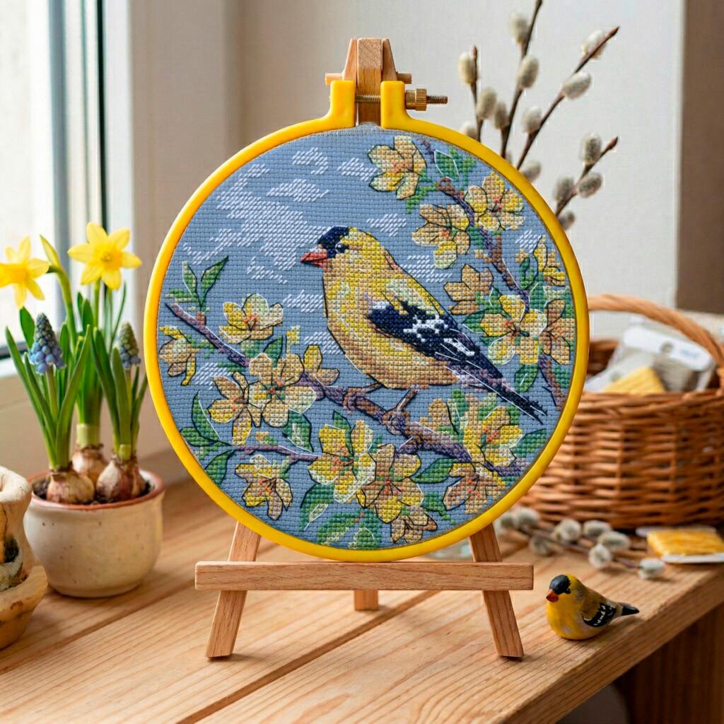 Counted Cross stitch kit "Sunny bird" DIY by Abris Art