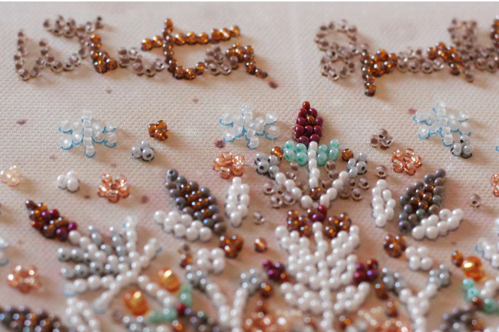 Bead Embroidery Kit Snowflake DIY Abris Art