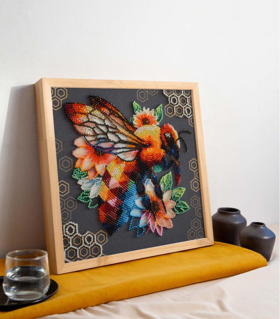 Bead Embroidery Kit Bee DIY Abris Art