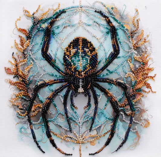 Bead Embroidery Kit Crystal spider DIY Abris Art