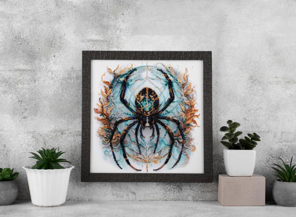 Bead Embroidery Kit Crystal spider DIY Abris Art